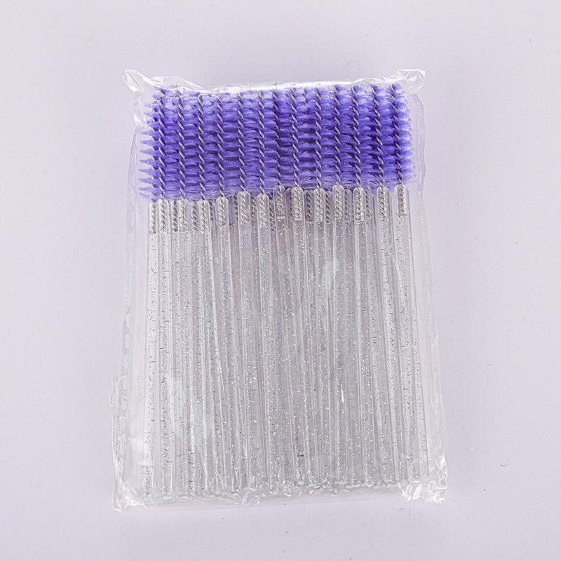 Crystal Rod Eyelash & Eyebrow Spiral Brush - Disposable Beauty Tool for False Lashes & Grooming