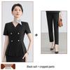 Women's Summer Short-Sleeved Suit: 2026 Professional Wear for Hosts/MCs, Beauty Salon Uniform