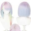 Parrucca Cosplay Lucy 45cm Anime Cyberpunk Edgerunners Cosplay Lucyna Kushinada Gradiente Multicolore Resistente al Calore + Cuffia per Parrucca