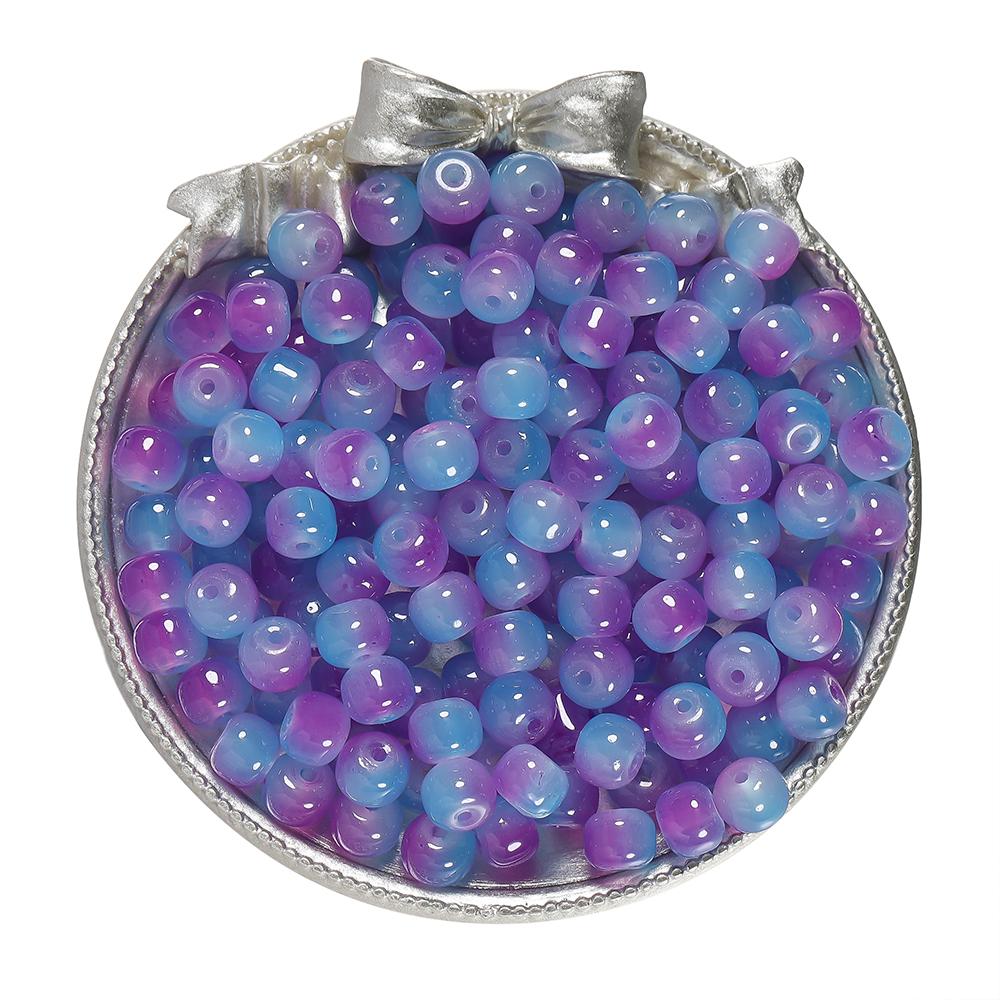 20-50pcs/lot Jelly Flat Round glass Beads Bracelet Spacer Beads For DIY Handmade Charm Jewelry Making Findings Wholesale