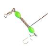 10Pcs/pack Luminous Beaded T Shape Fishing Swivels, Corrosion Resistant Stainless Steel 3 Way Rolling Swivels Snaps Set