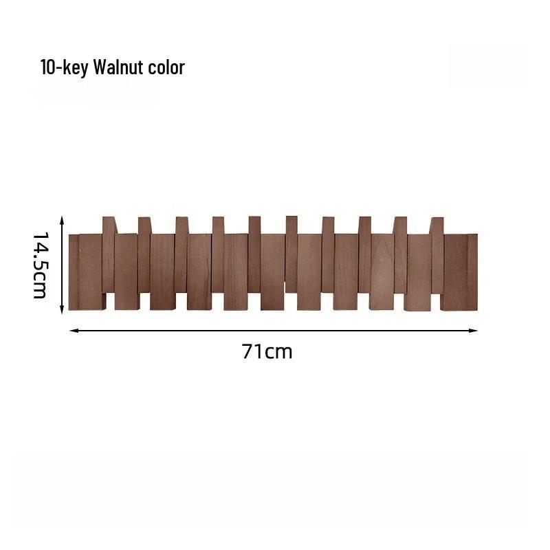 YIXI Wall-Mounted Coat Rack with 10 Hooks