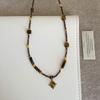 Exquisite Gold Plated Strand Chokers For Women Brown Natural Tiger Eye Stone Beads Beaded Oval Coin Pendant Necklaces Jewelry