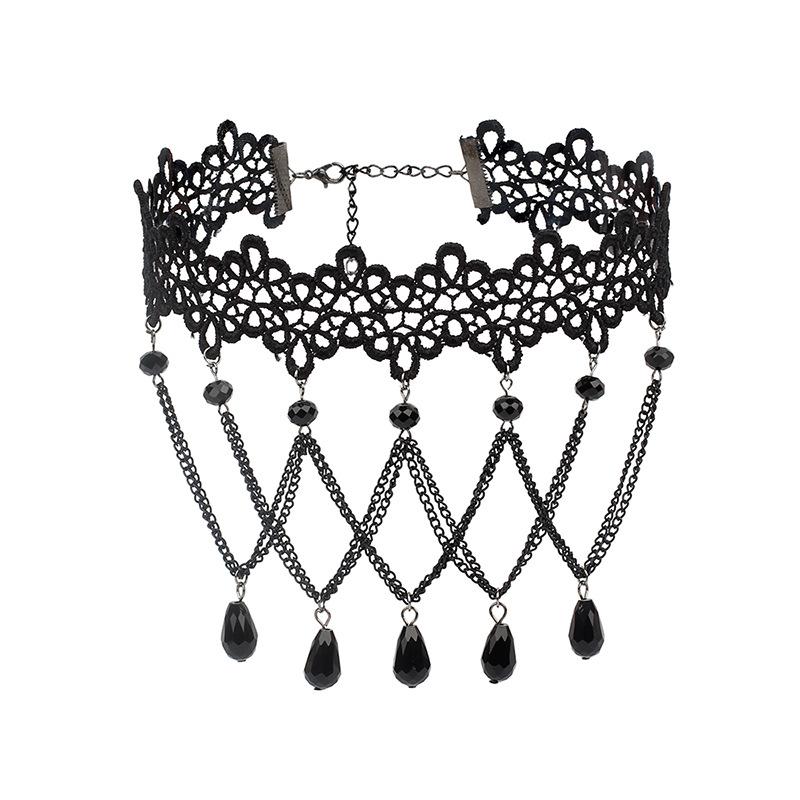 Dark Gothic Lolita Chocker Neckchain Collar with Gift Box