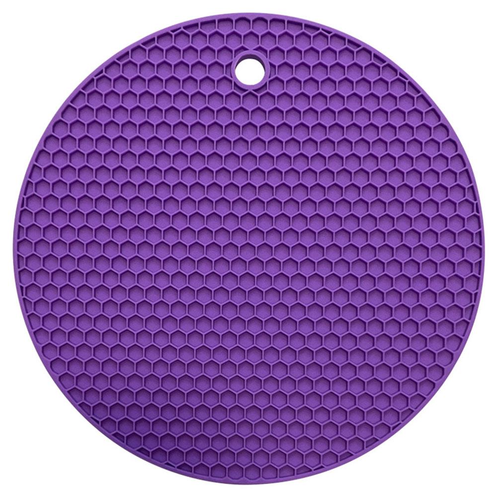 18cm Round Silicone Non-slip Heat Resistant Mat Coaster Cushion Placemat Pot Holder Kitchen Accessories