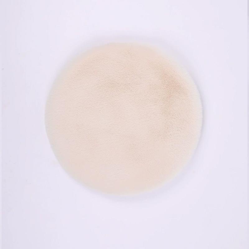 

1Pc товста подушка на стілець товстий килимок імітація кролика теплий однотонний побутовий плюшевий килимок круглий довге волосся бежевий