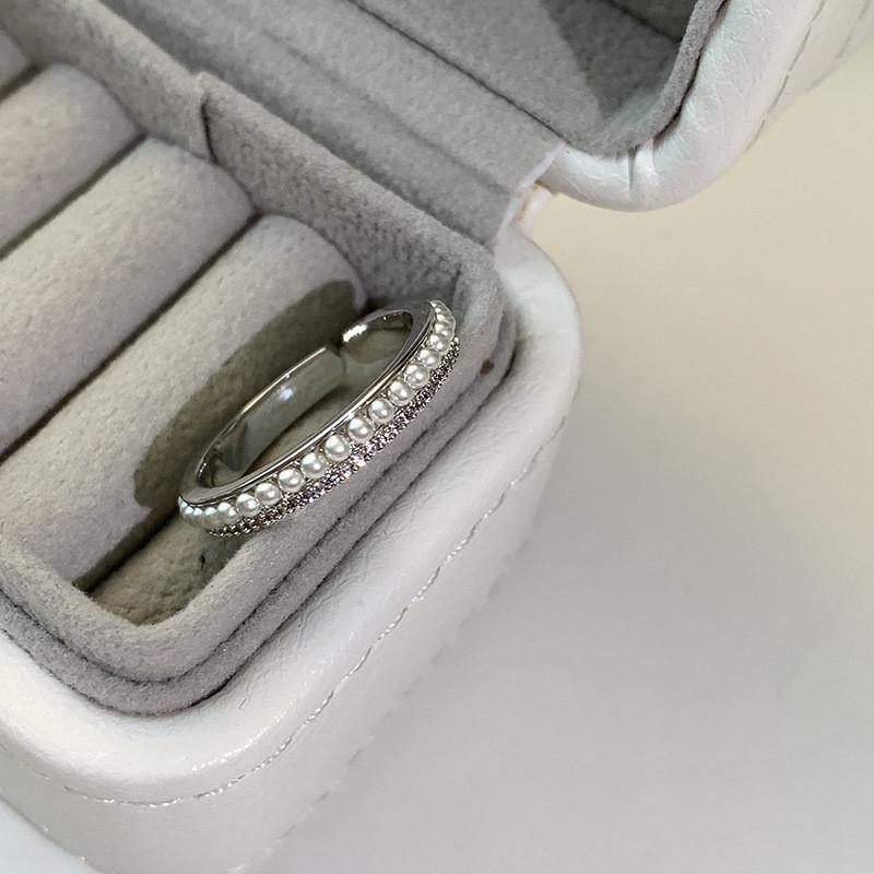 Trendy Ins Style Copper Ring Featuring Stunning Rhinestones For Stylish Women