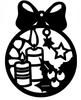 Ś9 Christmas Pendant OPENWORK Decoration CHRISTMAS Christmas Bomb Black