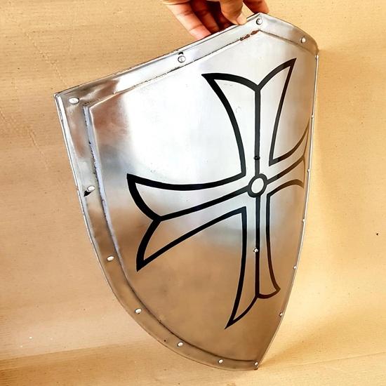 71.12 Cm Medieval Templar Shield Crusader Templar Shield Knight Shield Battle Knight Heater 18 Gauge Shield Best Gift