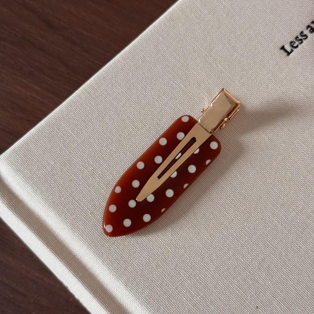 Black White Polka Dot Hair Clip Wave Point Side Clip Temperament Acetate Seamless Hairpin  Work
