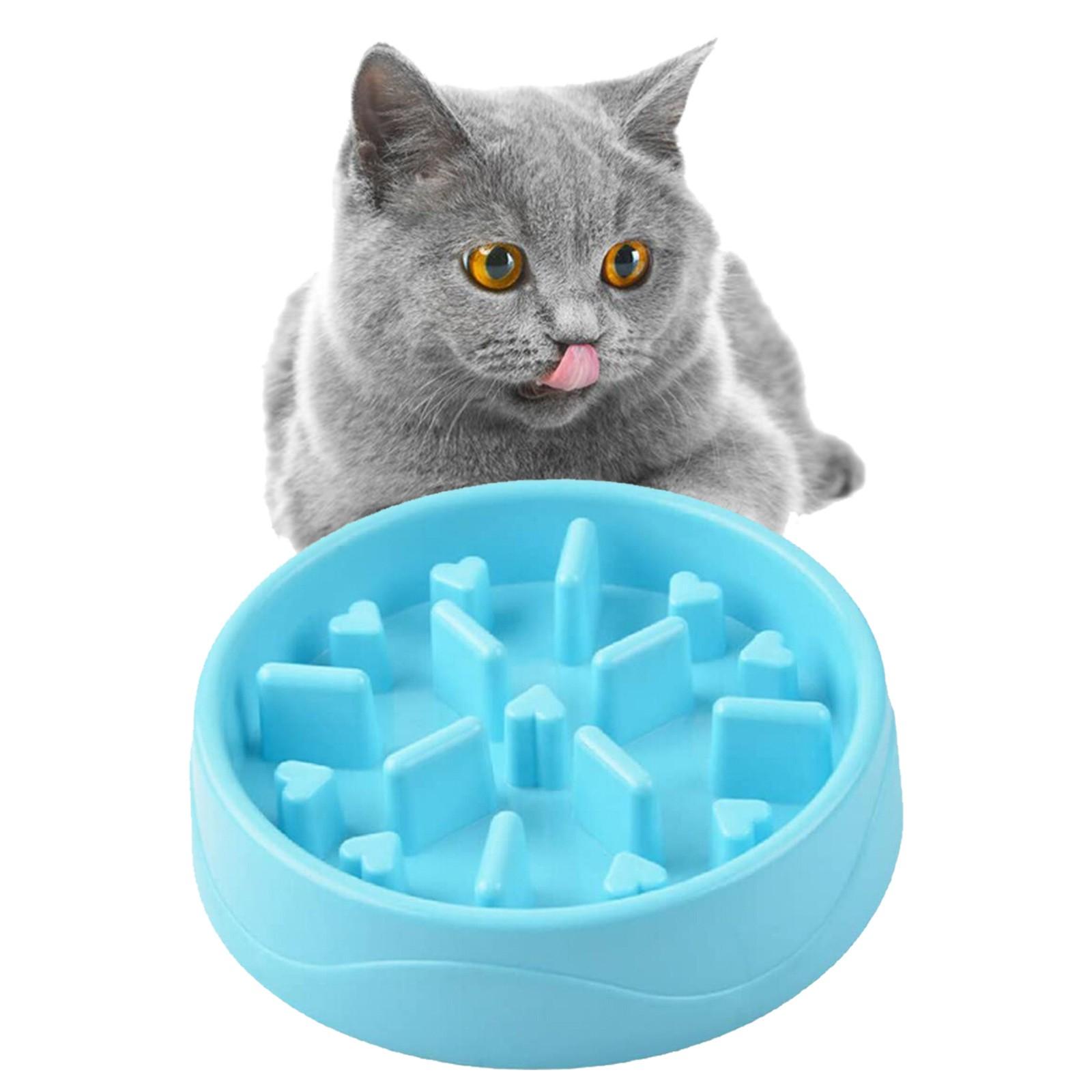 

Противоскользящая и противоскользящая миска для медленной еды для собак и кошек синий