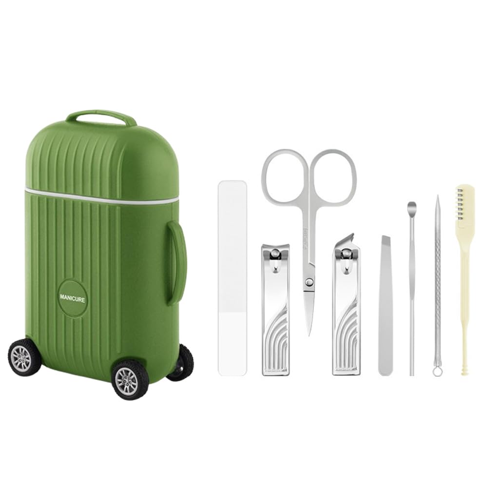 

Компания Suitcase Набор портативных кусачек для ногтей для и Ногтей Включает Стекло для ногтей Ухо и Кутикулу GPT Зеленый 8-предметный Дорожный, Уход, Уход, Пилка, Ножницы, зелёный