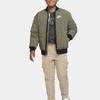 Nike Casual Quilted Jacket Kids Tops Olive-Green FZ6462-222