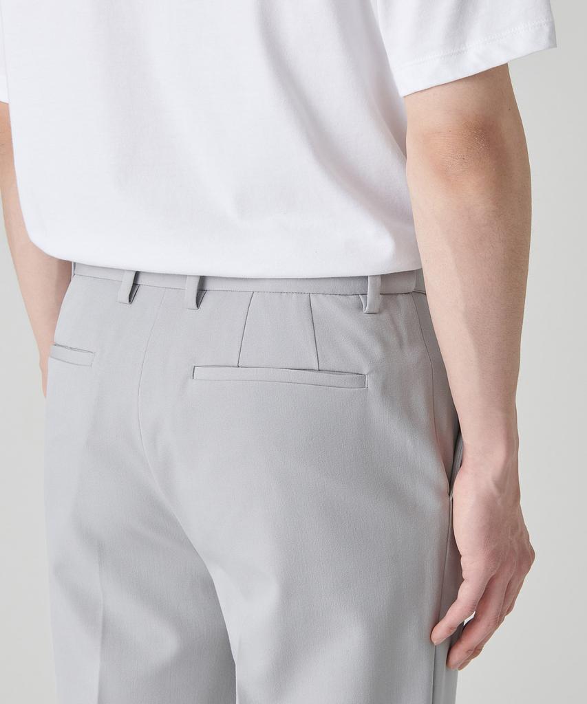 MUSINSA STANDARD Straight Hidden Banding Slacks [Light Gray]