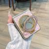 Luxury Cosmetic Mirror Holder Bracket Phone Case For Samsung Galaxy Z Flip 6 5 4 3 ZFlip 3 Cases Leather Cover