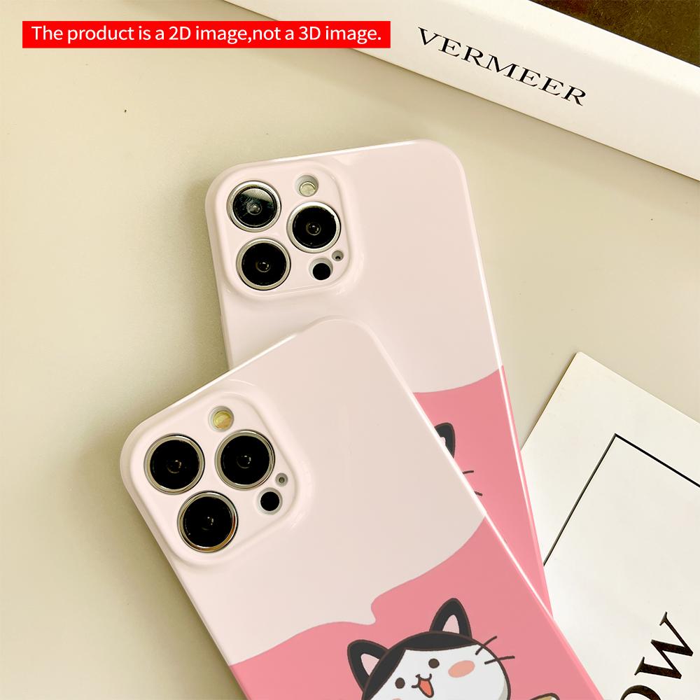 Cute Cat on Dog Phone Case All inclusive film hard phone case, compatible with iPhone 18 Pro Max 17 16 15 14 13 12 11