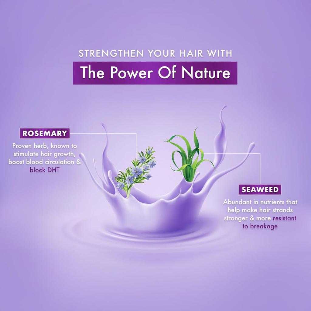 Dabur Vatika Rosemary & Seaweed Shampoo 640Ml | Anti-Hairfall, Strengthening, Nourishing Formula For Thicker Fuller Hair, No Sulphates Or Parabens