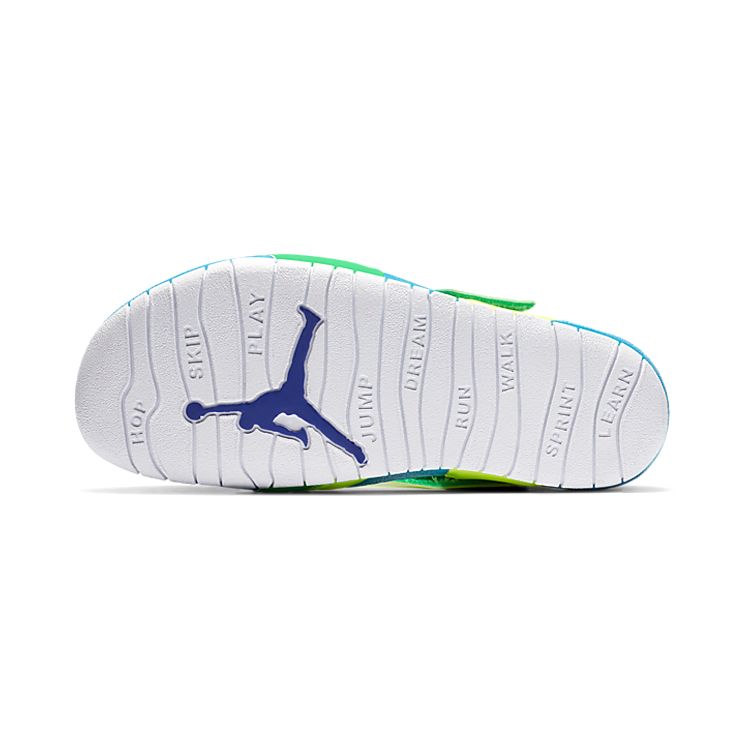 Jordan Flare Comfortable Lightweight Kids Sandals Kids Sandals Green Blue Yellow CI7849-300