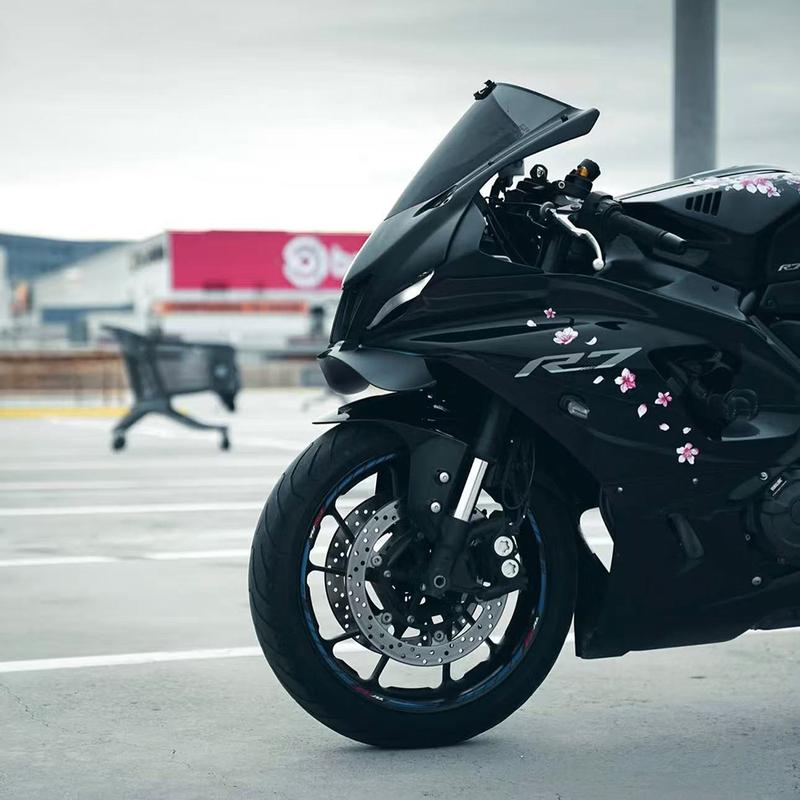 For YAMAHA R7 2022-2025 Motorcycle Beak Winglet Downforce Naked ABS Plastic Frontal Spoilers Front Lower Lip Spoiler Fixed Wing