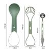 6 In 1 Melon Ball Spoon Setting Knife Shape Set Stainless Steel Fruit Spoon Fruit Carving Tool Watermelon Slicer Kitchen Gadgets