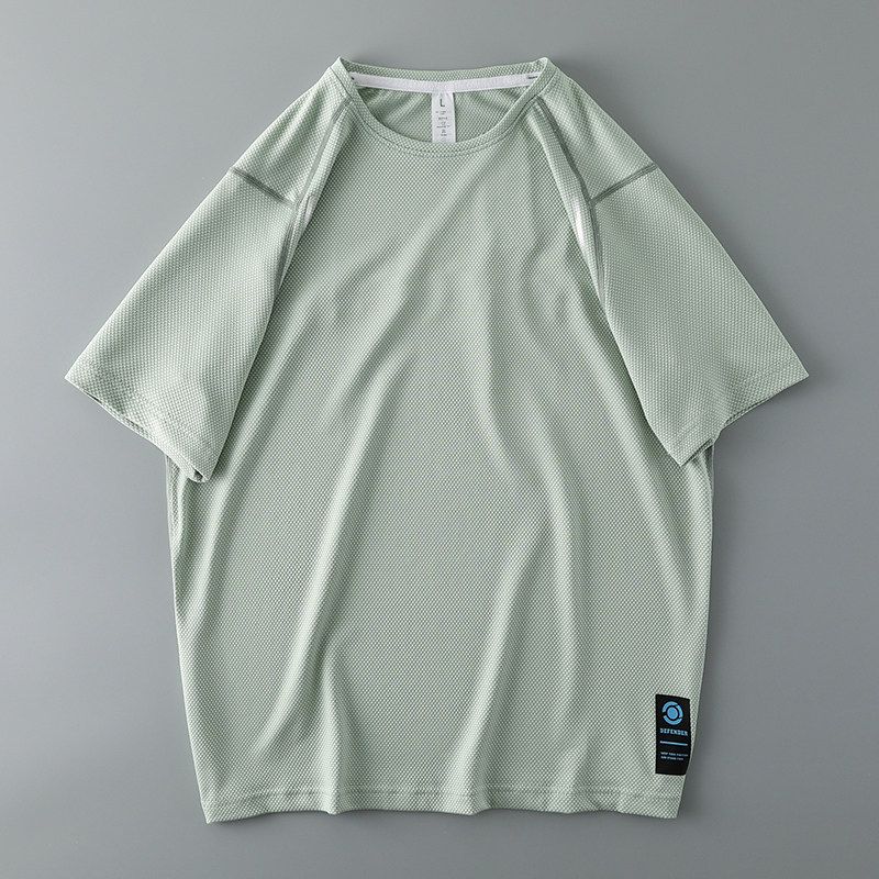Sweat-Wicking Mesh Breathable Short Sleeve Men Clothing Running Outdoors