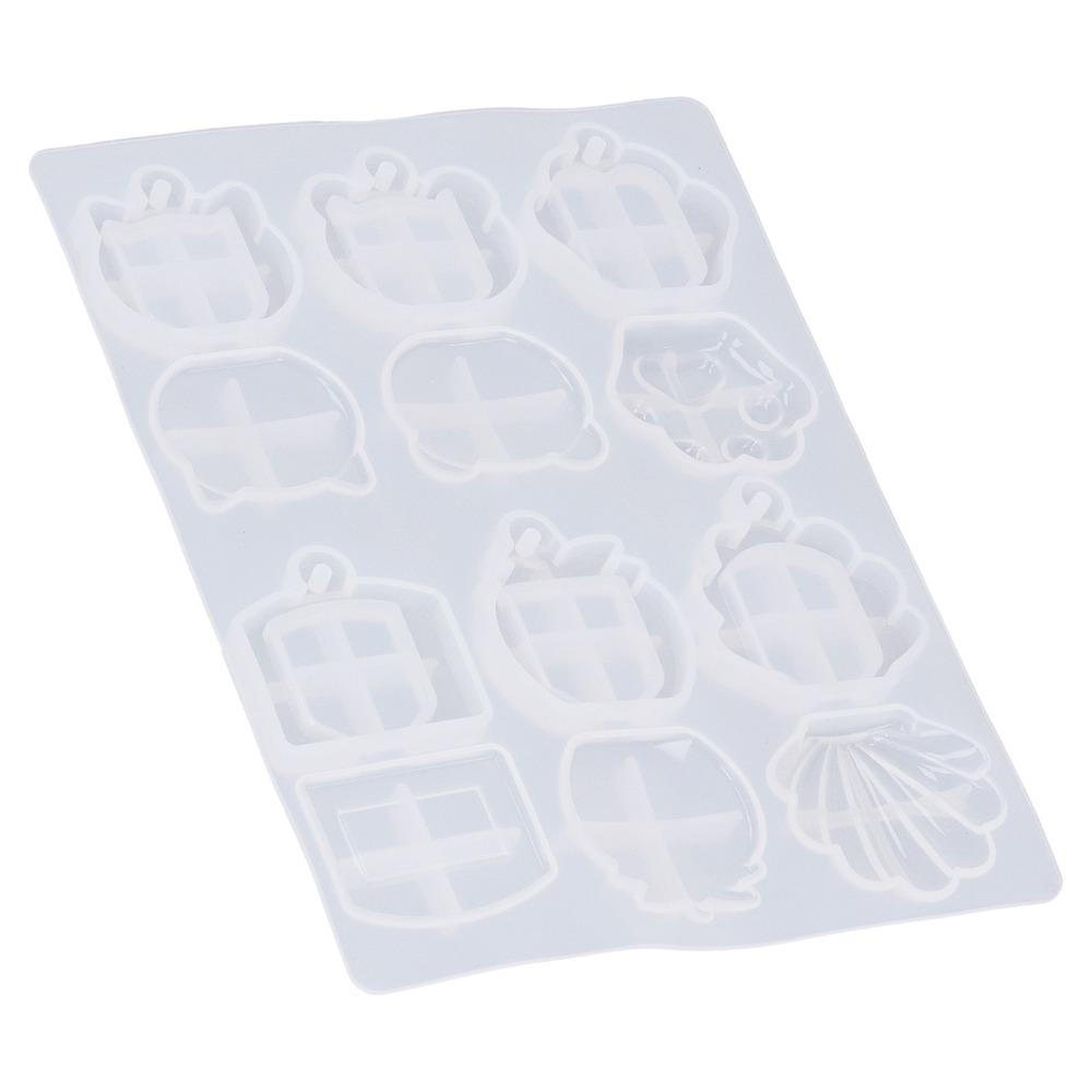 1pcs Translucent Design Resin Key Cover Reusable Mold Keychain Making Kit  For DIY Keychains