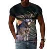 3D Casual Wolf Print T Shirt Men Women Summer Animal Tee Man O Neck Short Sleeve Loose Tops Breathable Couples T Shirts