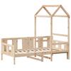 Daybed with Canopy 80 X 200 Cm Solid Pine Wood