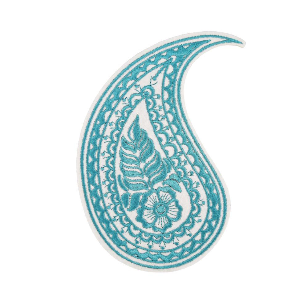 Henna Tattoo Cloth Sticker: Hollow Embroidery Paisley Patch Clothing Accessory