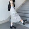 Women's High Waisted Cargo Pocket Midi Skirt