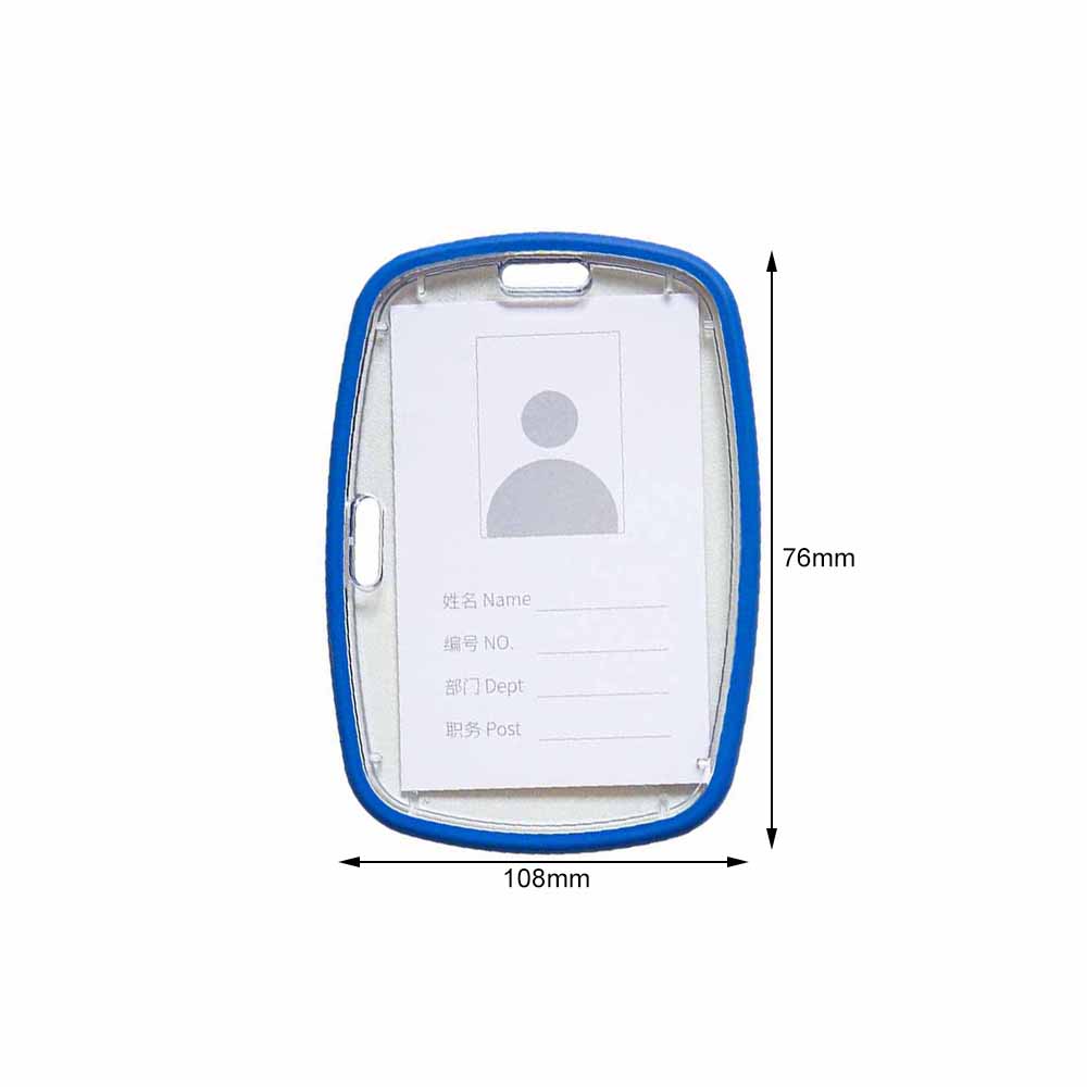 1pc Horizontal /Vertical Dual Use Name Card Holders Clear Card Sleeve Bus Id Holders Protective Shell Badge Case Office Supplies