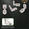 10Pieces Sturdy Stainless Steel L Shaped Brackets for 8mm Slot Aluminum Frame Right Angles Connection Daily Use