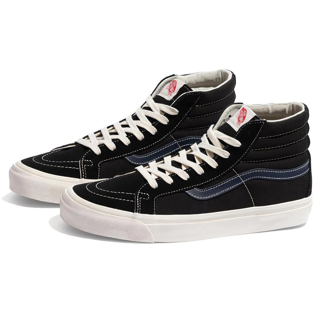 Vans Sk8-Hi LX Suede Canvas 'Black Dress Blue' (Unisex) Black / Dress Blue Skateboard Shoes VN0A45JLVQP