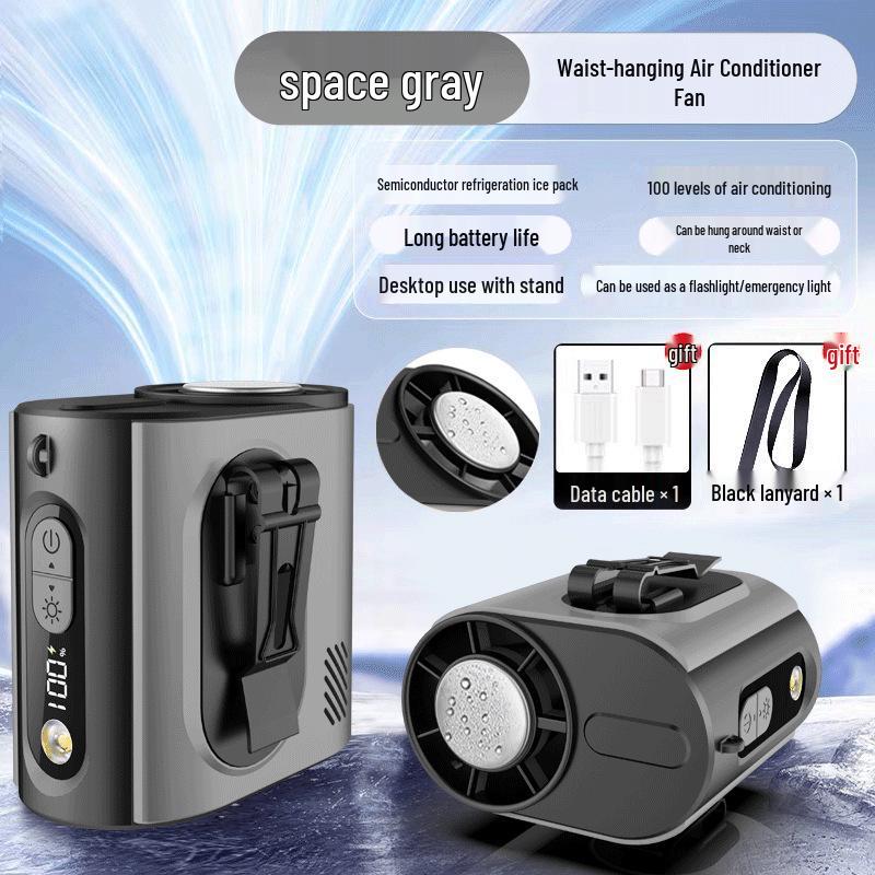 New Leafless High-Speed USB Waist Clip Fan for Camping