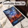 Crystal Velvet Rug Manchester City Print Custom Name Text Floor Mat Home Decor