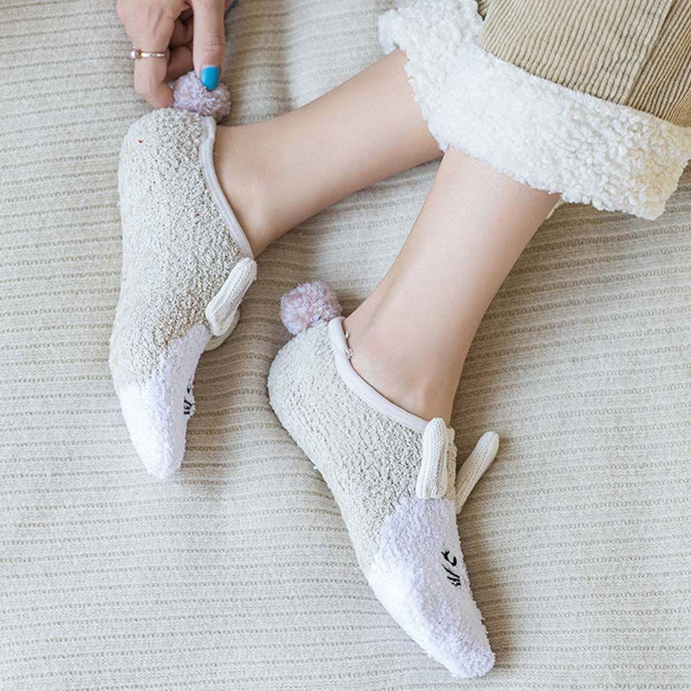 Animal Rabbit For Girls Cartoon Dog Winter Hosiery Korean Ankle Socks Floor Socks Women Sleep Socks