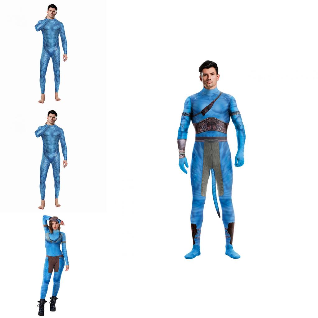 Avatar Inspired Halloween Costume Milk Silk Bodysuit For Fantasy Role Play