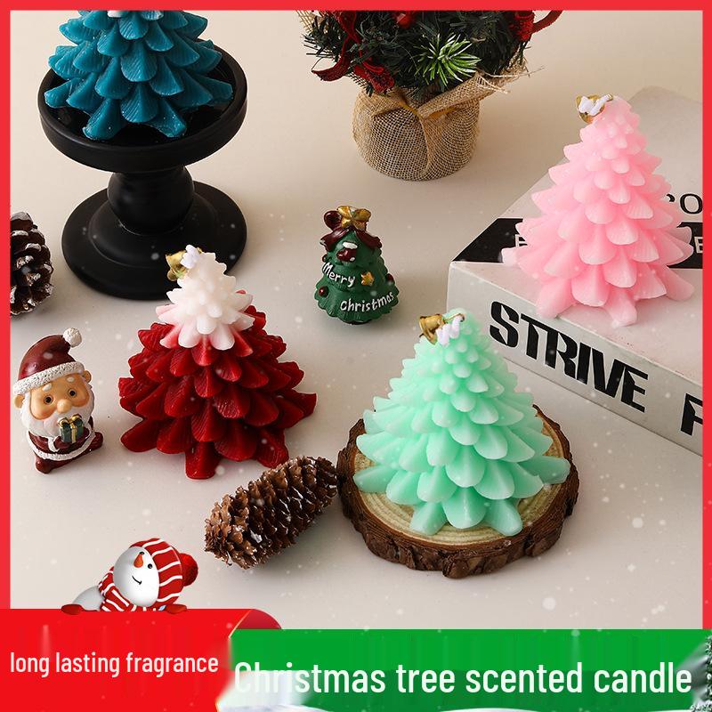 Handmade Christmas Tree Scented Candle: Cute Cartoon Ornament & Creative Holiday Gift