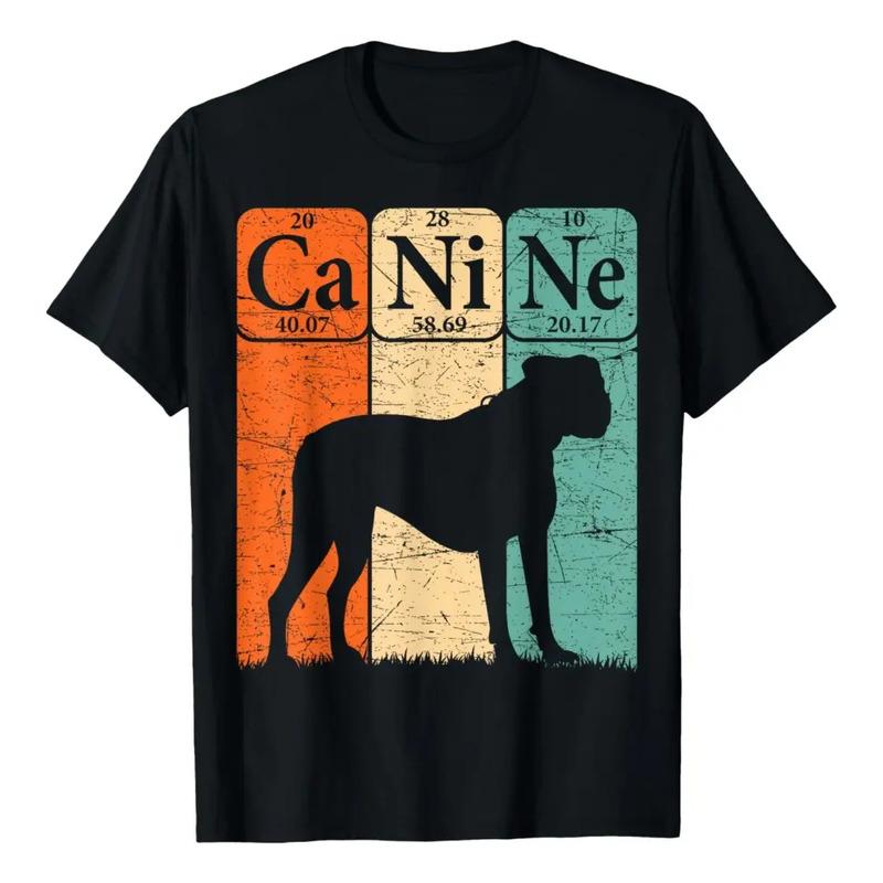 Camiseta Canina Para Perro Boxer Dog Periodic Table Elements S разноцветный