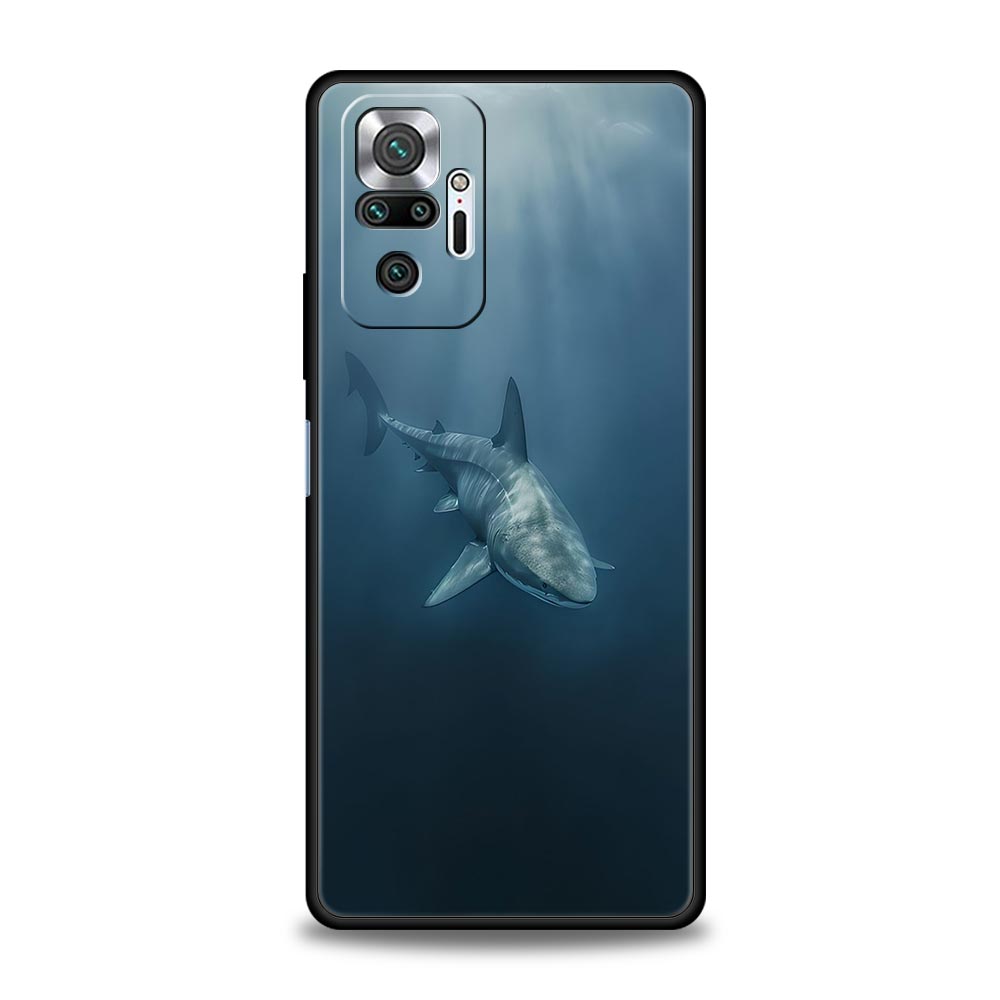 Ocean Whale Shark Swimming Phone Case For Xiaomi Redmi Note 14 13 12 5G 11 10 Pro Plus 4G 9S 9 14C 13C 12C 10C 9C 9A Soft Cover