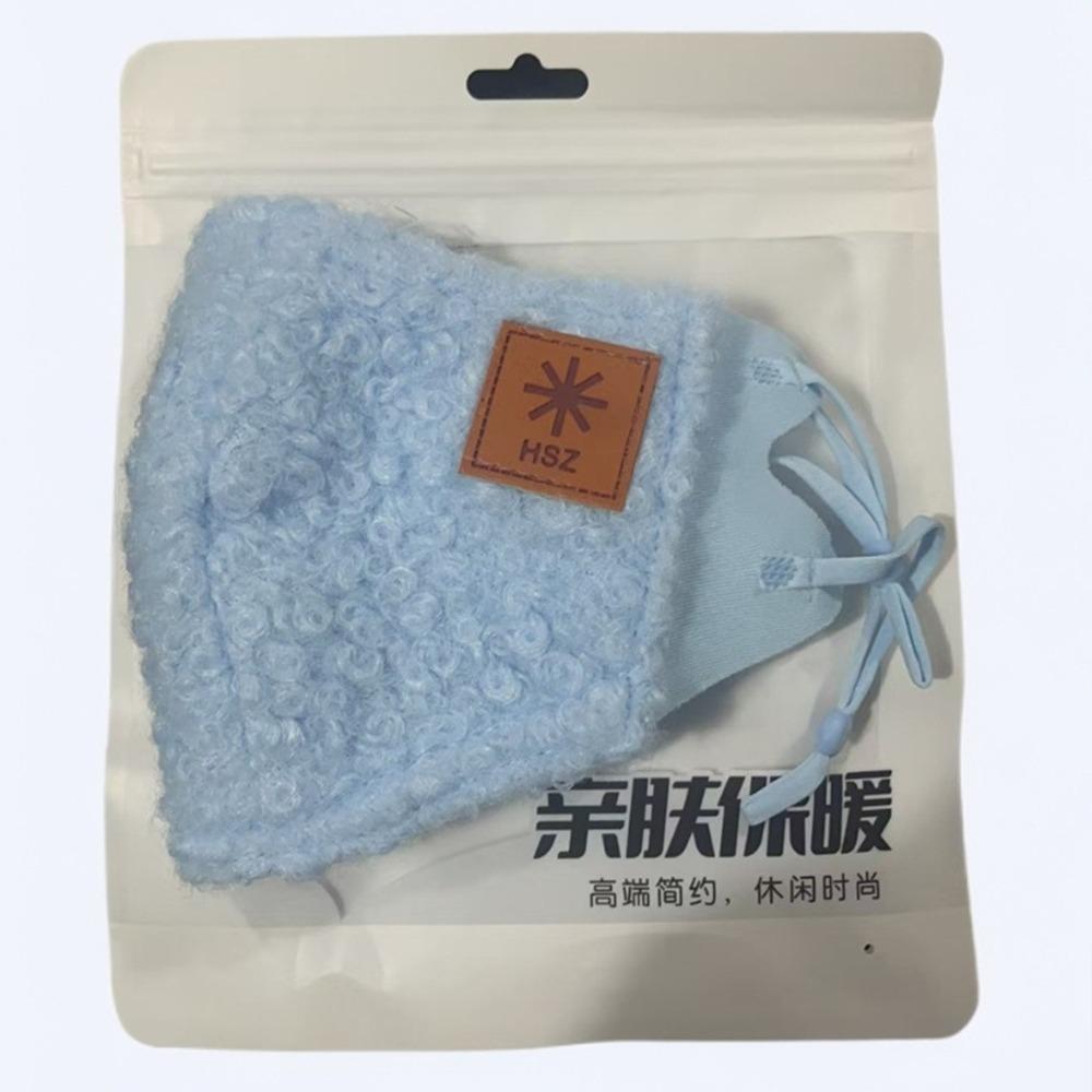 

Вітрозахисні жіночі зимові теплі маски, згорнуті оксамитові маски для зберігання тепла синій