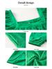 Diyun 2023 Summer European & American Solid Color Square Neck Jacquard Short Dress for Women - Elegant & Hollow Design