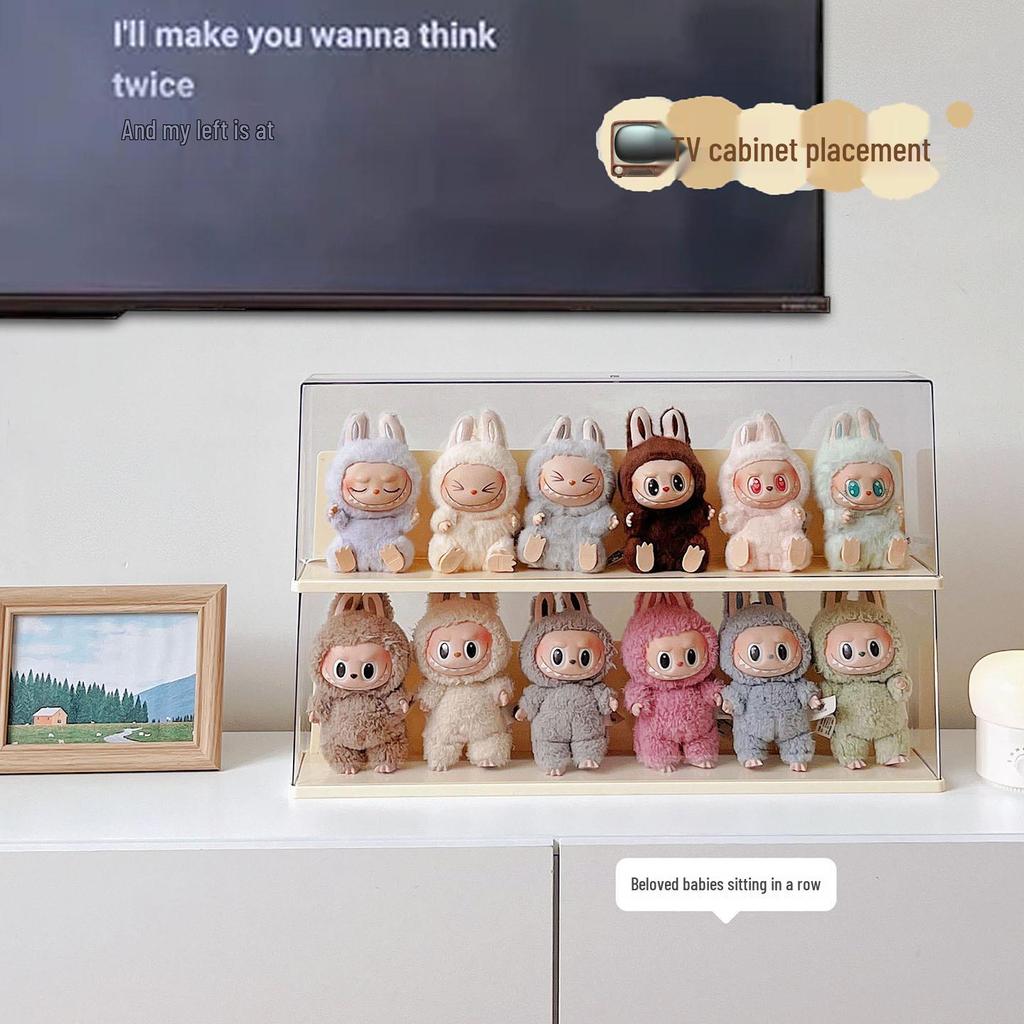 Transparenter Labubu Displayständer für Pop Mart Figuren: Blind Box Aufbewahrungsschrank