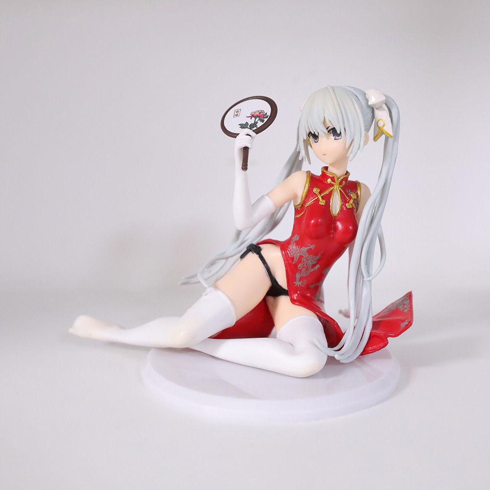12CM Anime Yosuga no Sora Kasugano Sora Figure Cheongsam Red White Model Toy Gift Aciton Figure PVC