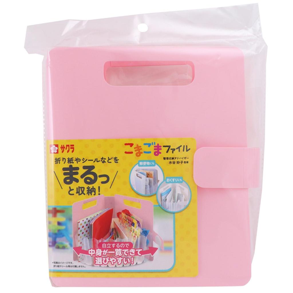 Sakura Crepas Origami Seal Storage Case Small Sesame File Pastel Pink TF-O#220