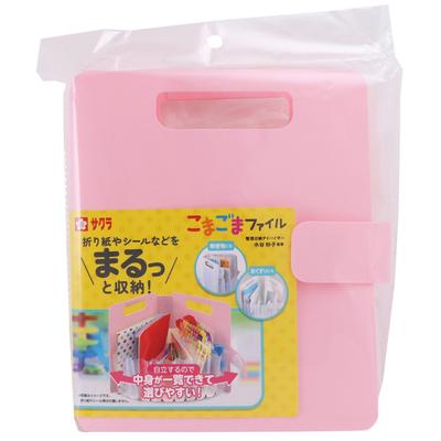 Sakura Crepas Origami Seal Storage Case Small Sesame File Pastel Pink TF-O#220