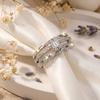 Delicate Micro Pave Zircon Rings For Women CopperColor Chic Crystal Stackable Tiny Ring Wedding Party Engagement Jewelry Gifts