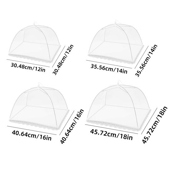 Mesh Food Cover for Picnic Camping Large Pop-Up Tent Umbrella Collapsible Reusable Mesh Covers for Outdoor BBQ Parties
