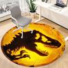 1PC Dinosaur Fossil Office Round Rug, Non slip, Soft and Durable Office Rug for Interior Decoration, Perfect for Office