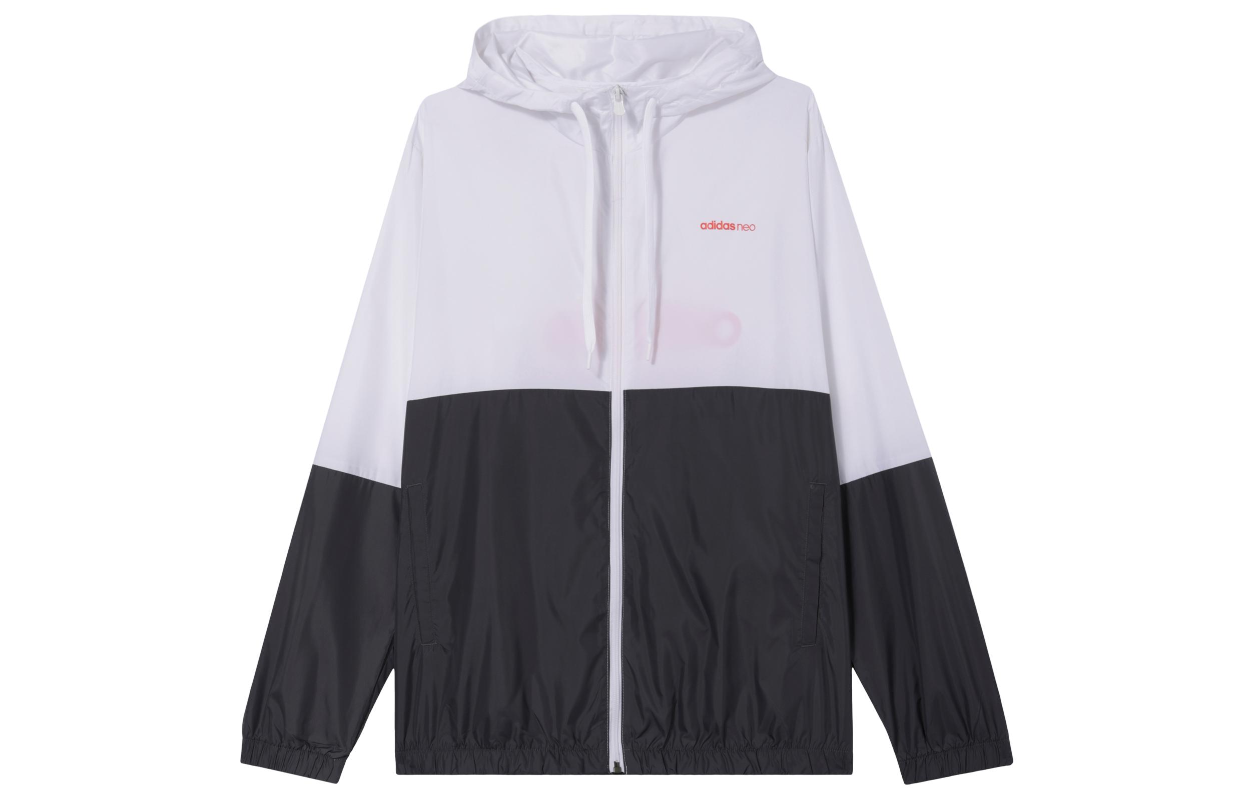 Adidas Neo Jackets Men s White Gray Hooded Moderate Other GP5650 L